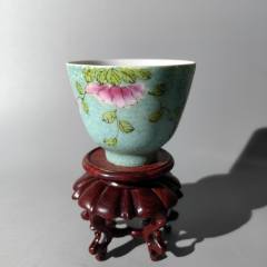 中国　同治年製款　粉彩　螽斯柘榴文　八角煎茶碗　五客　時代箱付　M　R6249E 🕊️🌿 #ceramics #蓋碗 #中国茶器