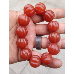 明時代 紅瑪瑙 手串 缠丝玛瑙 天然石 中国古美術 腕輪 装身具 C1A153 旧藏老红玛瑙南瓜珠手串_玛瑙_图片价格_收藏鉴定_7788钱币网