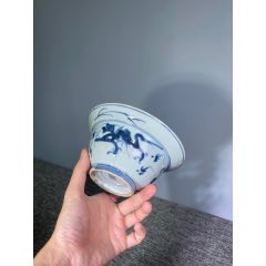 大清康熙年製 青花龍釉里紅雲葵口皿 五爪龍 清康熙青花釉里红博古八卦纹撇口碗, KANGXI PERIOD (1662-1722