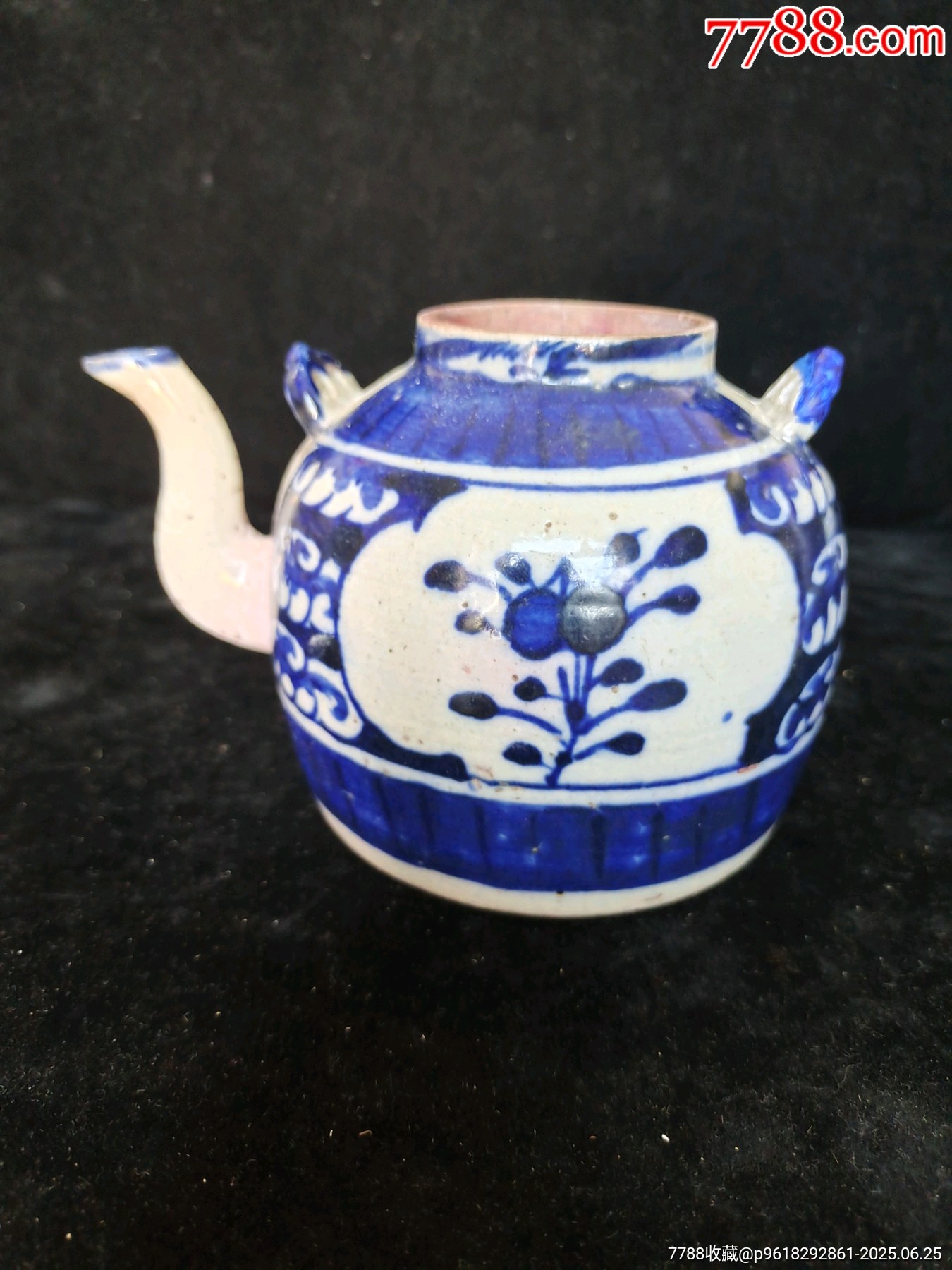 青花(开窗)花卉(茶壶)-青花瓷-7788红宝书