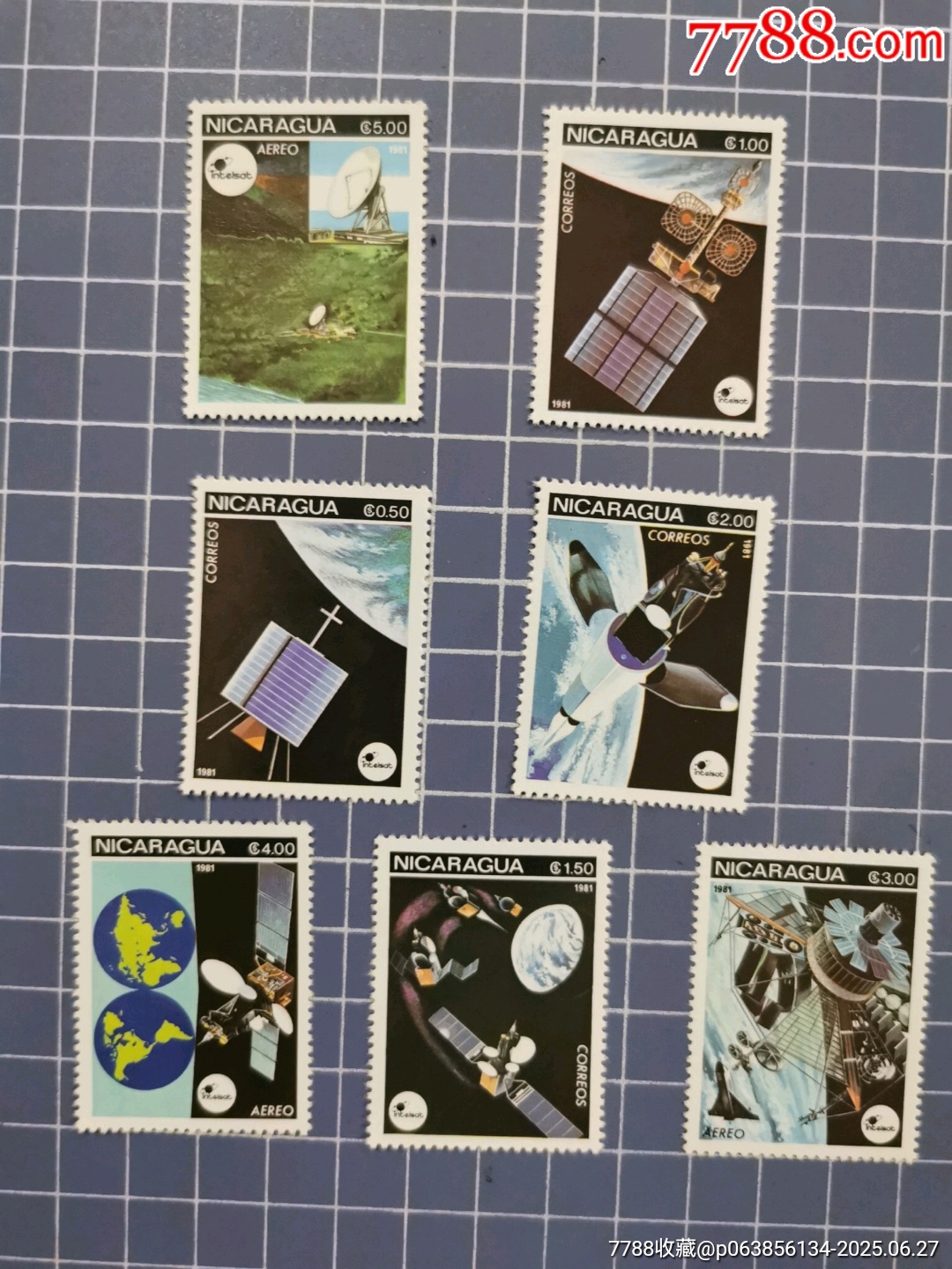尼加拉瓜郵票1981年宇航成就氣候衛(wèi)星7全_價(jià)格8元【西門收藏品書店】_第1張_7788收藏__收藏?zé)峋€