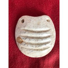 中国玉石、骨董、砡 鸡骨白类人面型挂件-其他玉石/玉器-7788红宝书