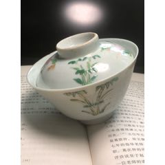 清末民初粉彩瓷四季花卉蓋碗