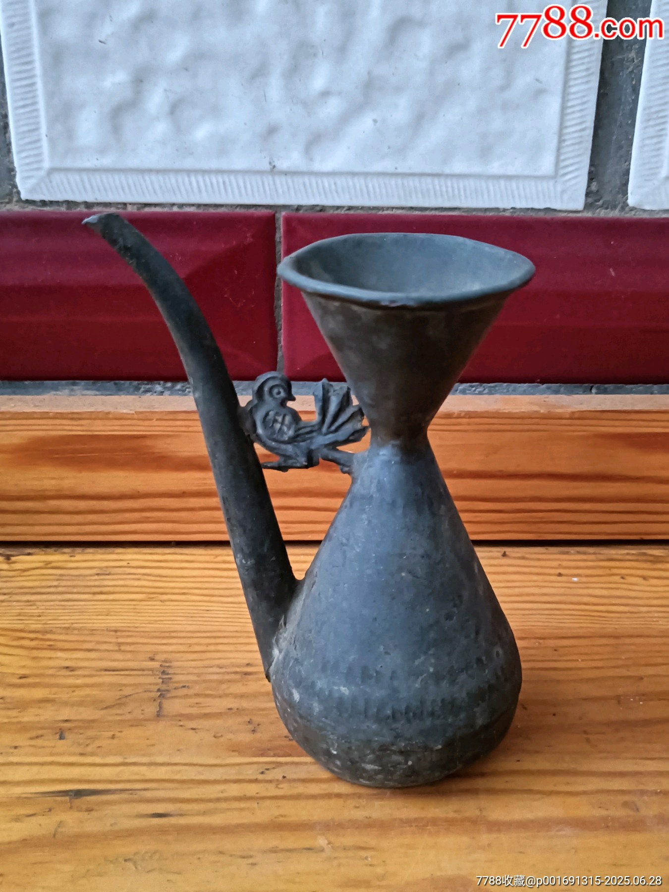 割引購入 老物件小鸟锡酒壶，收藏展览怀旧佳品-锡壶/锡器-7788挂钟收藏 その他