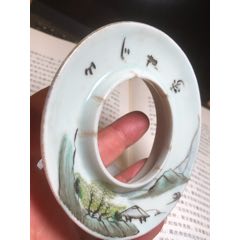 清末民初粉彩瓷杯托