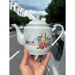 清代花鳥茶壺 清代粉彩花鸟茶壶一把（实价）-彩绘瓷/彩瓷-7788红宝书