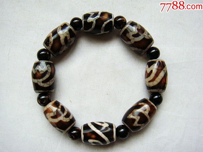 天珠 如意鈎天珠・水晶 - 10mm玉、サイズ15、17cm | 天然石