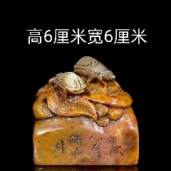田黄金龟子印章（Zr）-寿山石印-7788红宝书