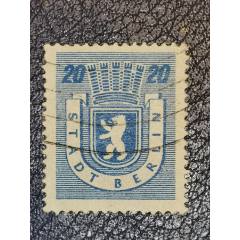 德國(guó)1945年柏林熊20pf，信銷(xiāo)_龍行天下郵幣卡社