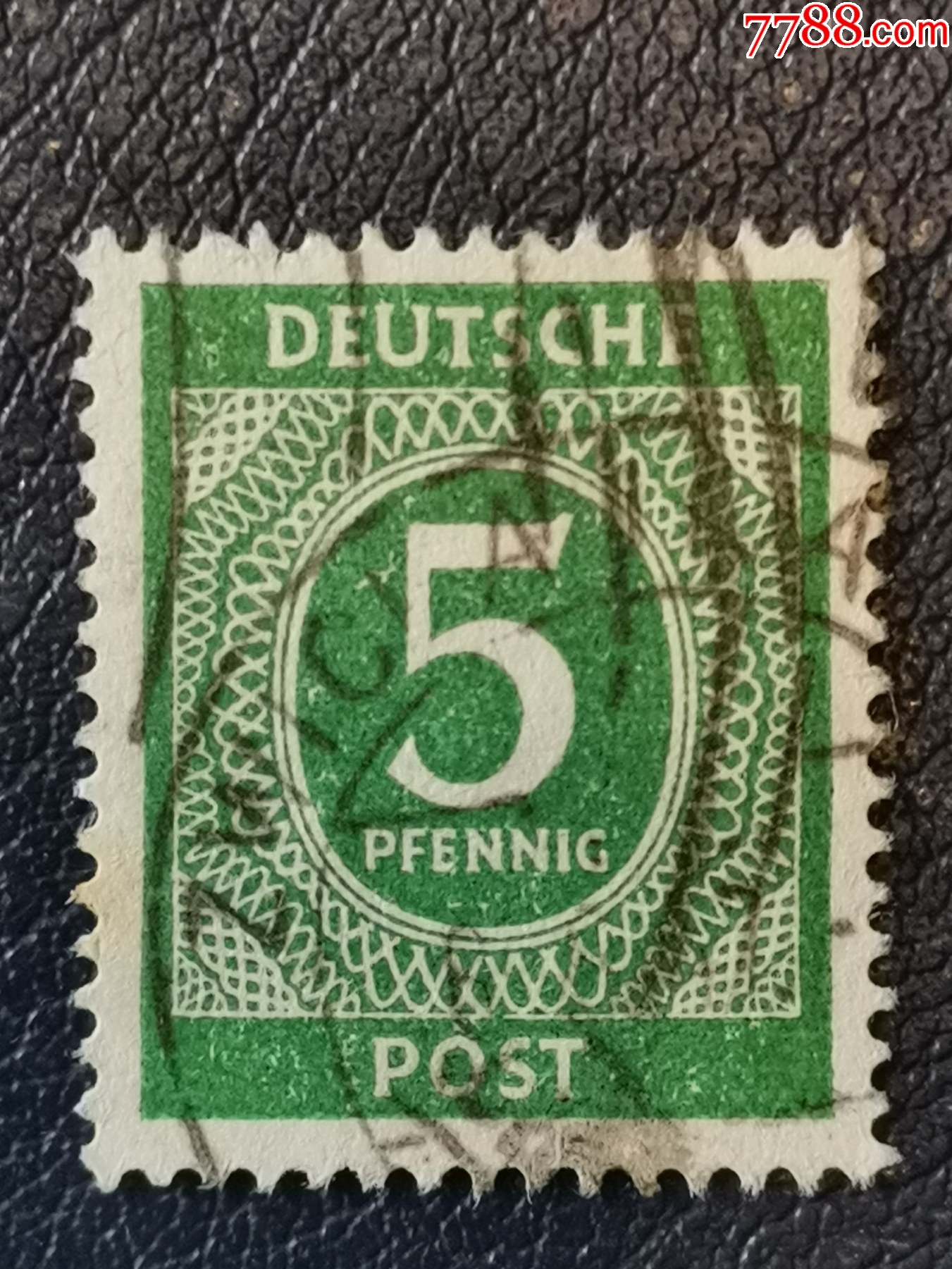 德國1946年盟軍占領區(qū)數(shù)字郵票5pf，信銷_價格1元【龍行天下郵幣卡社】_第1張_7788收藏__收藏熱線