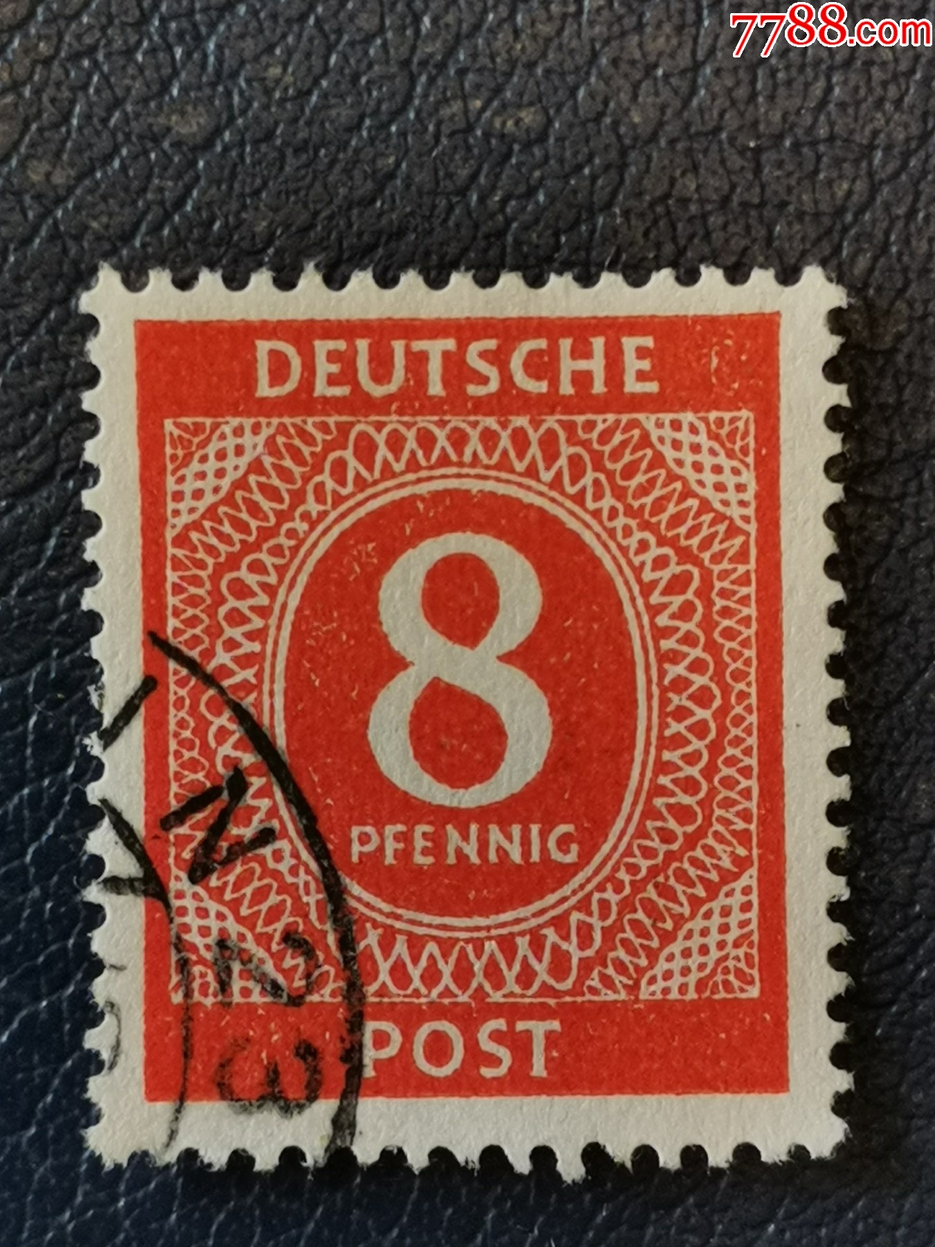 德國(guó)1946年盟軍占領(lǐng)區(qū)數(shù)字郵票8pf，信銷_價(jià)格1元【龍行天下郵幣卡社】_第1張_7788收藏__收藏?zé)峋€