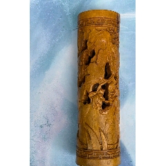 民国粉彩花鸟绿釉笔筒二个-笔筒-7788旧书网