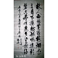 中書(shū)協(xié)會(huì)員沈永興書(shū)法真跡故人西辭黃鶴樓
