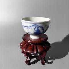 光绪青花寒江独钓杯盘碗杯碟壶罐瓶水洗水盂壁挂瓶盖碗炉笔筒