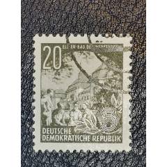 德國1953年努力完成五年計(jì)劃20pf，信銷
