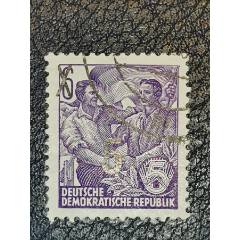 德國1954年努力完成五年計(jì)劃改值5pf，信銷
