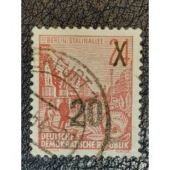 德國1954年努力完成五年計(jì)劃改值20pf，信銷
