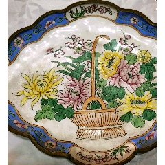 珐琅彩盘-景泰蓝/珐琅-7788红宝书