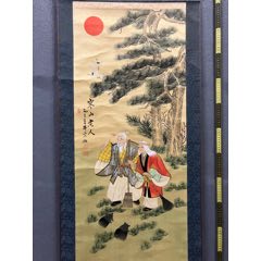 書道具　文房具　景徳鎮製　朱肉　雪景画　乾隆年製　款　時代　唐物 御制雪中坐冰床即景图卷– 书格