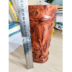 中国古玩 天然木 唐木 花梨　黄花梨 特大筆筒　重2.4kg 中国古玩 天然木 唐木 花梨 黄花梨 特大筆筒 重2.4kg