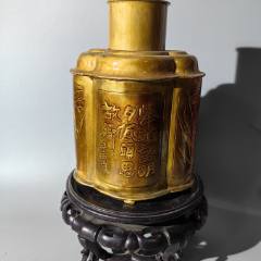 建國初創(chuàng)匯詩文花卉鋁茶葉罐包老銅器香爐筆架錢幣鎮(zhèn)尺墨盒銅壺銅座佛像_清茗敘瓷丶
