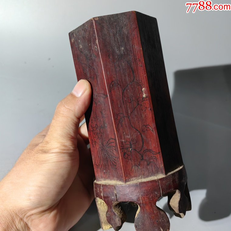 清末大漆繪魚藻紋八棱香筒_價格350元【清茗敘瓷丶】_第2張_7788收藏__收藏?zé)峋€