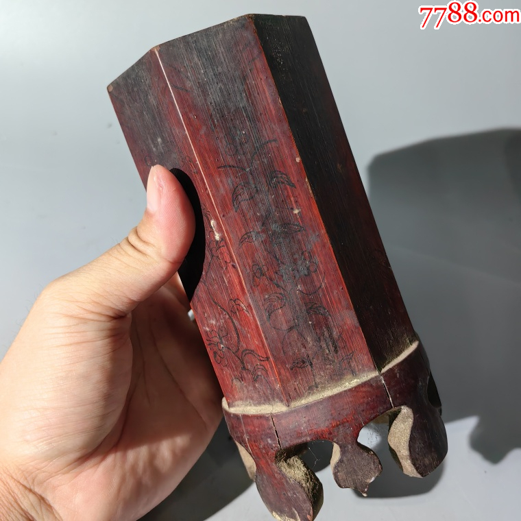 清末大漆繪魚藻紋八棱香筒_價格350元【清茗敘瓷丶】_第3張_7788收藏__收藏?zé)峋€