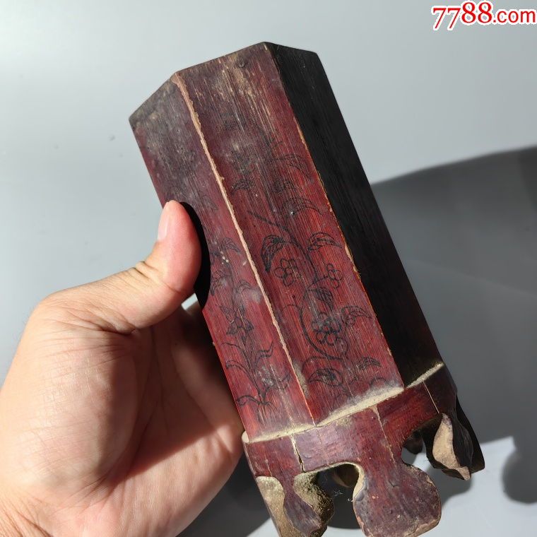 清末大漆繪魚藻紋八棱香筒_價格350元【清茗敘瓷丶】_第5張_7788收藏__收藏?zé)峋€