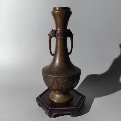 民國獸耳花卉紋蒜頭清供瓶包老銅器香爐筆架錢幣鎮(zhèn)尺墨盒銅壺_清茗敘瓷丶