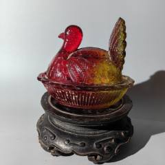 民國(guó)琉璃孔雀形皂盒(se107518207)_清茗敘瓷丶