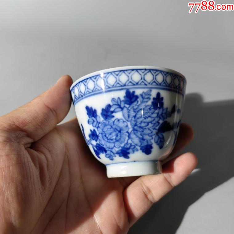 民國青花花卉紋杯_價格300元【清茗敘瓷丶】_第2張_7788收藏__收藏熱線