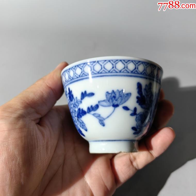 民國青花花卉紋杯_價格300元【清茗敘瓷丶】_第3張_7788收藏__收藏熱線