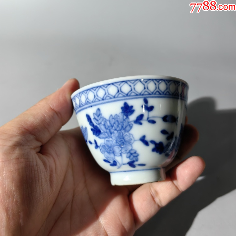 民國青花花卉紋杯_價格300元【清茗敘瓷丶】_第4張_7788收藏__收藏熱線