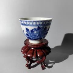 民國(guó)青花花卉紋杯(se107518510)_清茗敘瓷丶