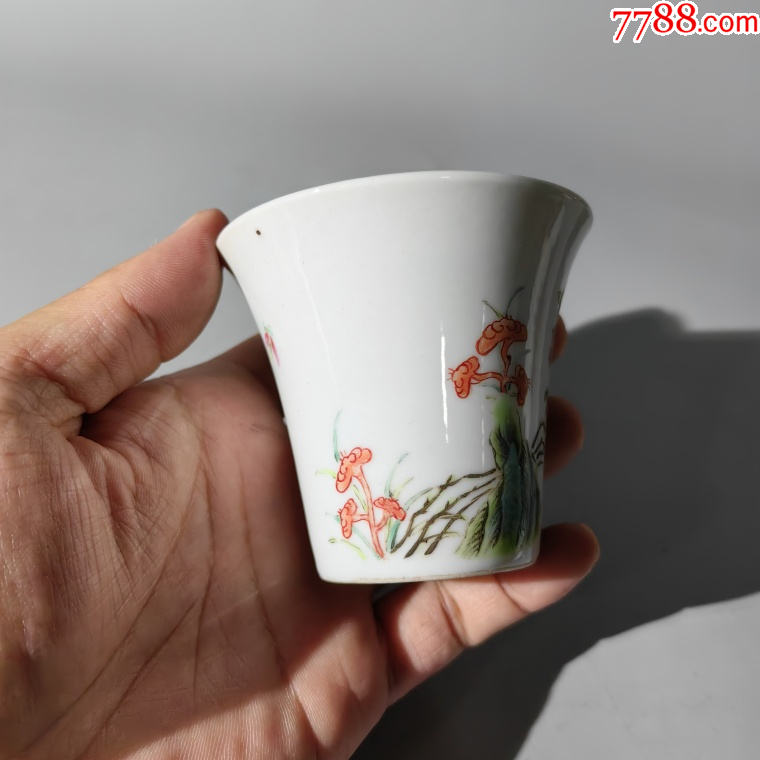 民國青花花卉紋杯_價(jià)格500元【清茗敘瓷丶】_第2張_7788收藏__收藏?zé)峋€