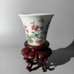 民國(guó)青花花卉紋杯(se107518584)_清茗敘瓷丶