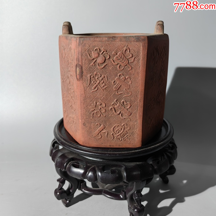 清末紫砂暗八仙紋溫酒器包老紫砂壺紫砂筆筒紫砂盆紫砂罐紫砂_價(jià)格650元【清茗敘瓷丶】_第1張_7788收藏__收藏?zé)峋€