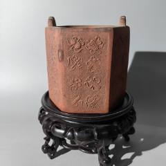 清末紫砂暗八仙紋溫酒器包老紫砂壺紫砂筆筒紫砂盆紫砂罐紫砂(se107519078)_清茗敘瓷丶