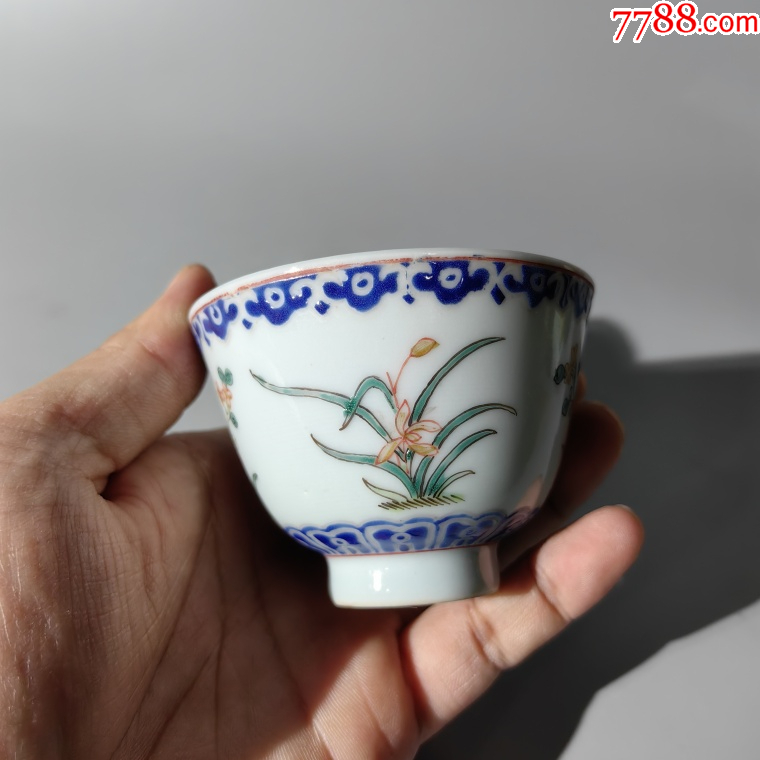 同治料彩描金四季花卉杯盤碗杯碟壺罐瓶水洗水盂壁掛瓶蓋碗爐_價格450元_第3張_7788收藏__收藏熱線