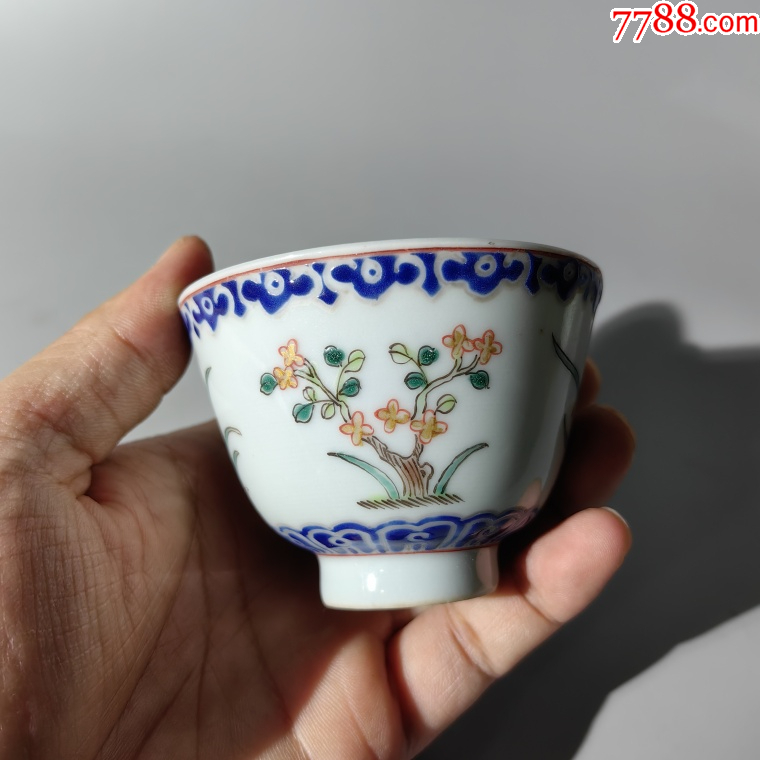 同治料彩描金四季花卉杯盤碗杯碟壺罐瓶水洗水盂壁掛瓶蓋碗爐_價格450元_第4張_7788收藏__收藏熱線