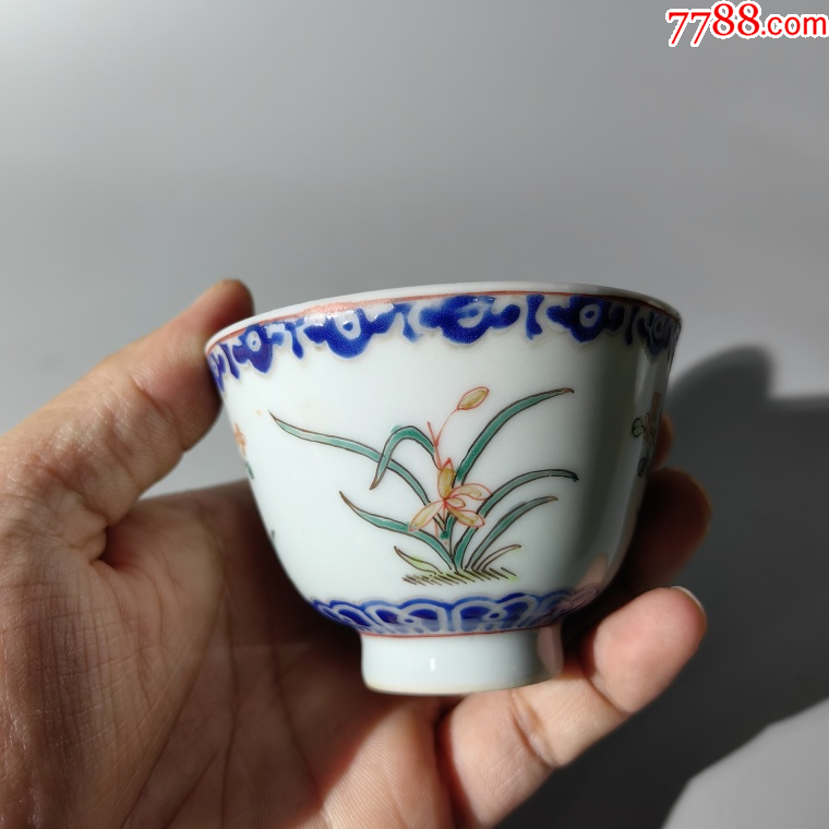 同治料彩描金四季花卉杯盤碗杯碟壺罐瓶水洗水盂壁掛瓶蓋碗爐_價格450元_第5張_7788收藏__收藏熱線