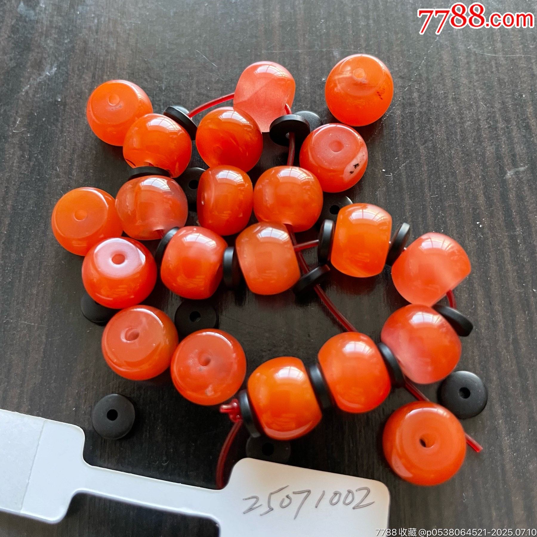 25071002直徑1.0厘米蘋果圓櫻桃紅瑪瑙手串_價格800元【遼南博雅齋】_第5張_7788收藏__收藏熱線