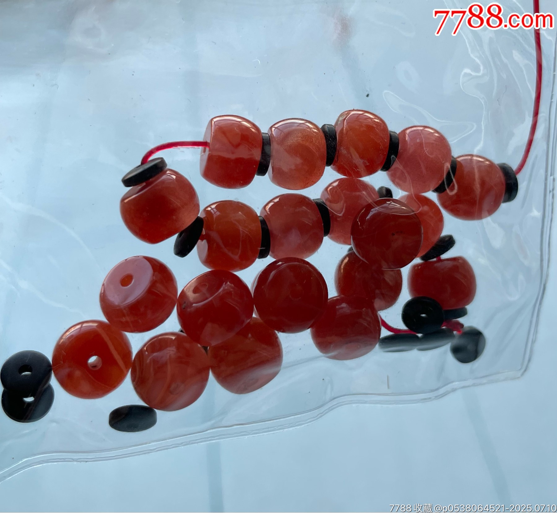 25071002直徑1.0厘米蘋果圓櫻桃紅瑪瑙手串_價格800元【遼南博雅齋】_第12張_7788收藏__收藏熱線