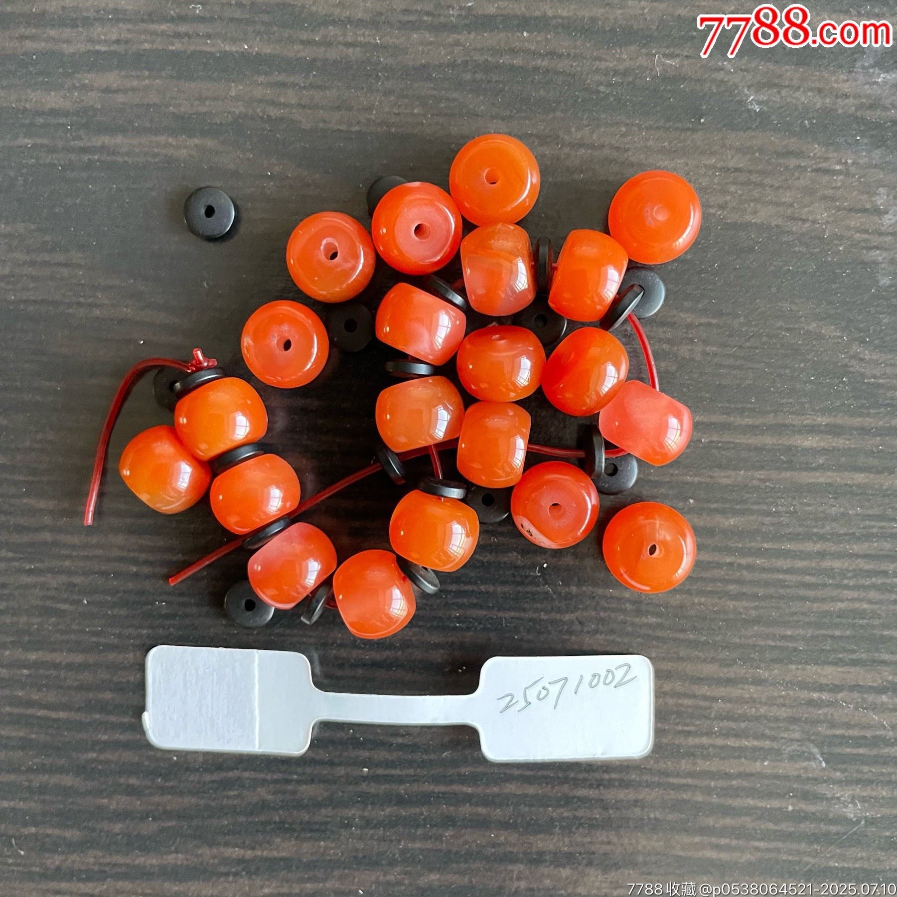 25071002直徑1.0厘米蘋果圓櫻桃紅瑪瑙手串_價格800元【遼南博雅齋】_第13張_7788收藏__收藏熱線