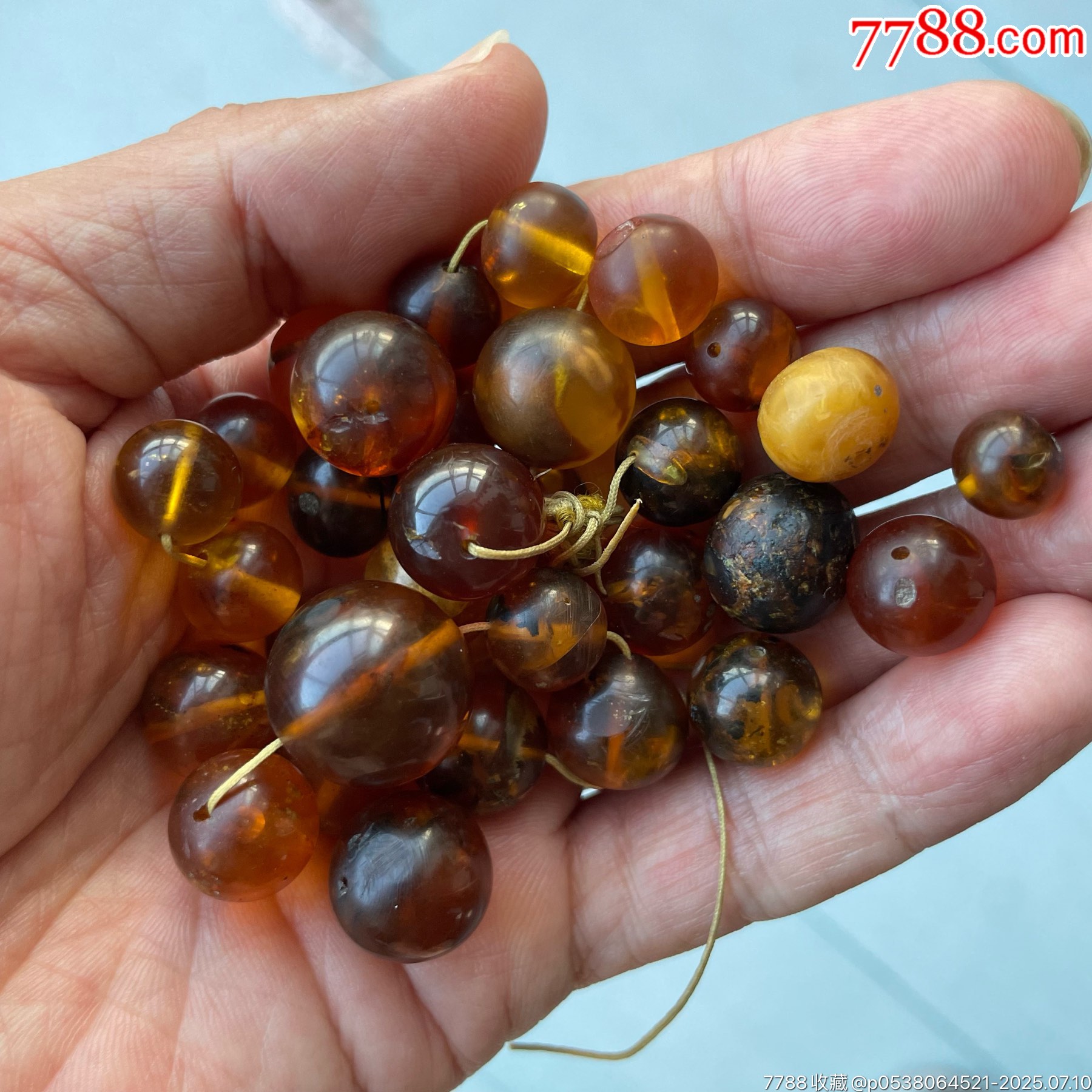 25071001琥珀蟲珀植物珀圓珠_價(jià)格1500元【遼南博雅齋】_第9張_7788收藏__收藏?zé)峋€