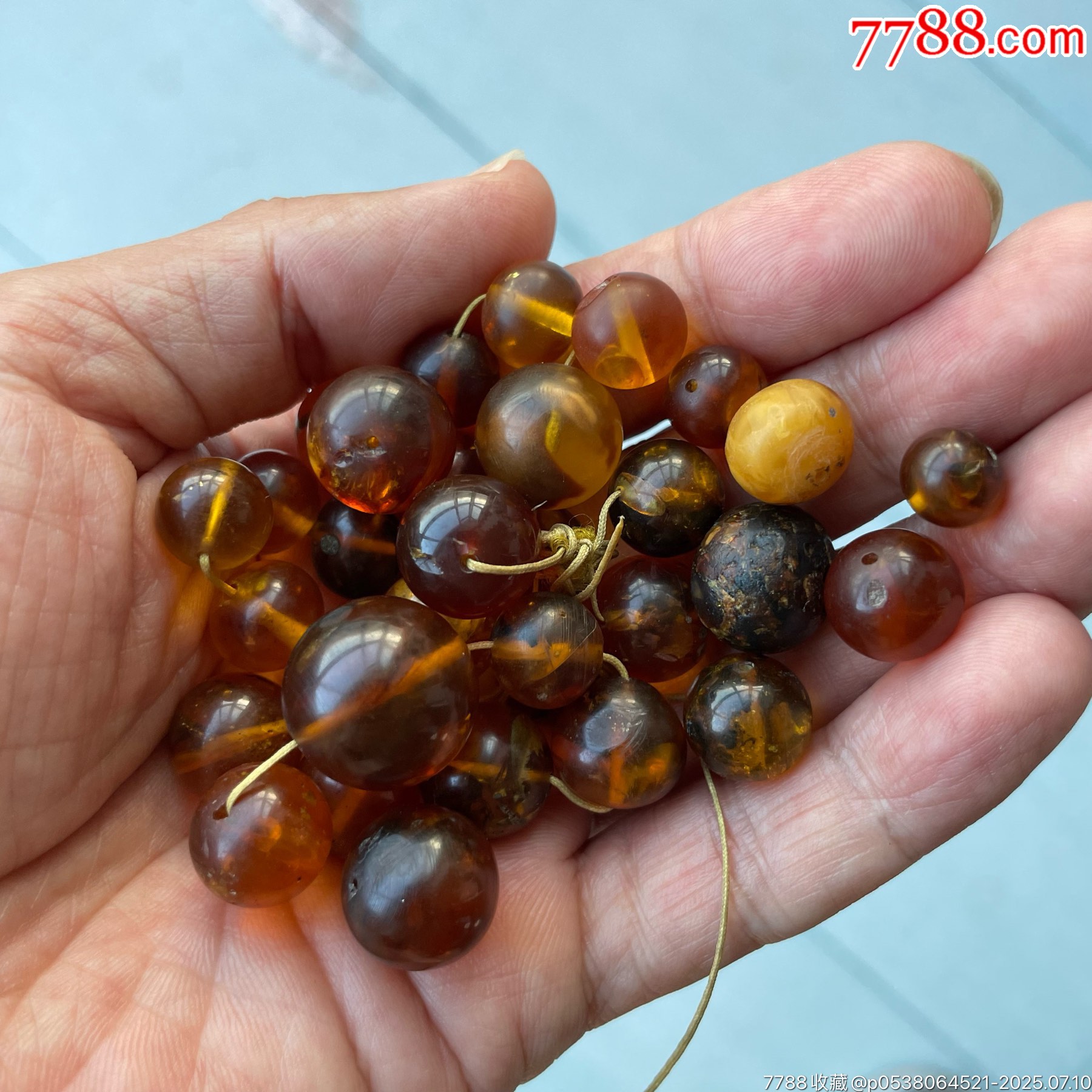 25071001琥珀蟲珀植物珀圓珠_價(jià)格1500元【遼南博雅齋】_第10張_7788收藏__收藏?zé)峋€
