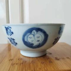 中国清時代　青花煎茶碗6客　口径8.2/8.5㎝　東里6-1106① 中国清時代青花煎茶碗6客口径8.2/8.5㎝東里6-1106①
