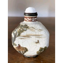 鼻煙壼 青花釉裏紅 清時代 康熙年製 唐物 域鉴古玩】【精品】清代中晚期青花釉里红十二生肖纹鼻烟壶釉里红