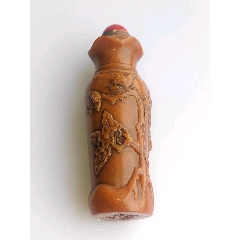 鼻煙壼 青花釉裏紅 清時代 康熙年製 唐物 域鉴古玩】【精品】清代中晚期青花釉里红十二生肖纹鼻烟壶釉里红