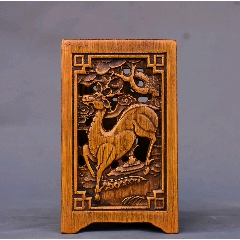 中国美術 紫檀 筆筒 文房四宝 高12.5cm(HA421) 中国美術 紫檀 筆筒 文房四宝 高12.5cm(HA421)
